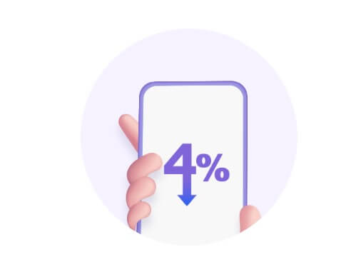 업계 최저 송금 수수료 4%