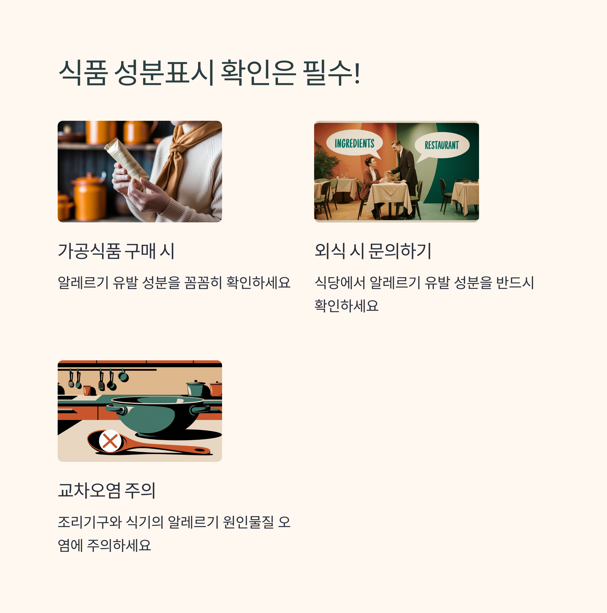 식품알레르기 예방과 관리법