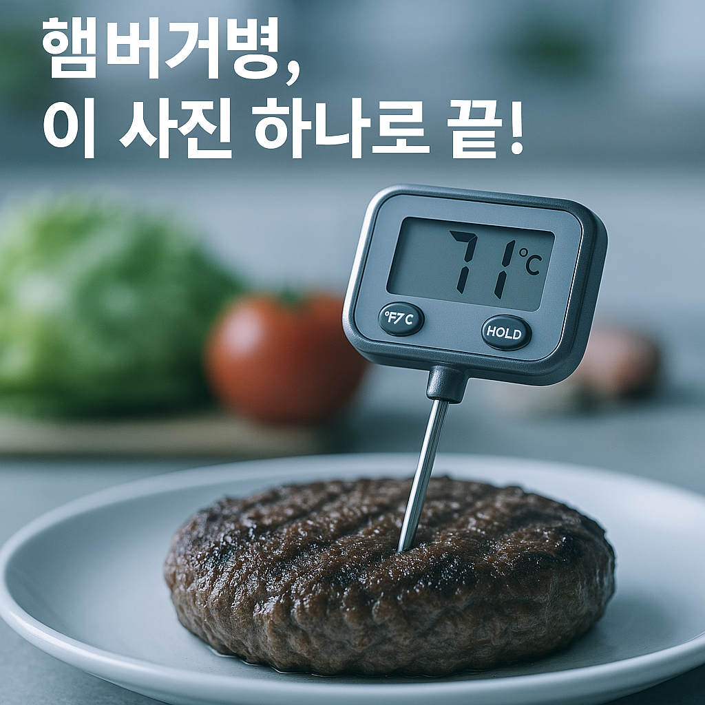 햄버거 패트 온도 측정