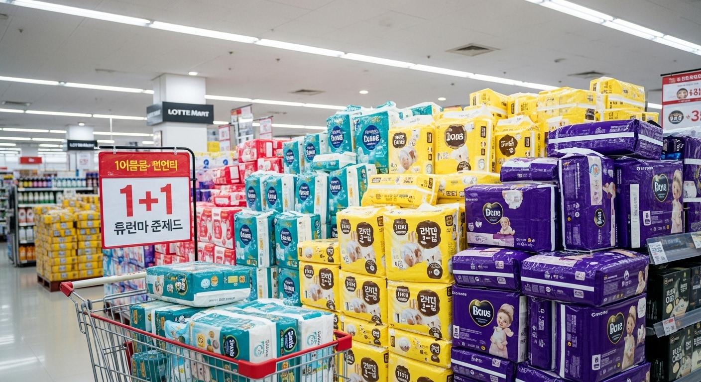 롯데마트 기저귀 1+1