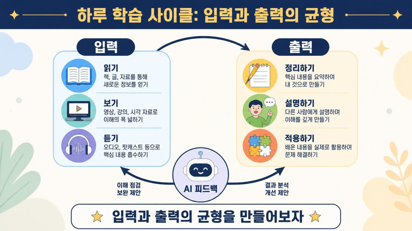 입력과 출력이 이어지는 하루 학습 사이클