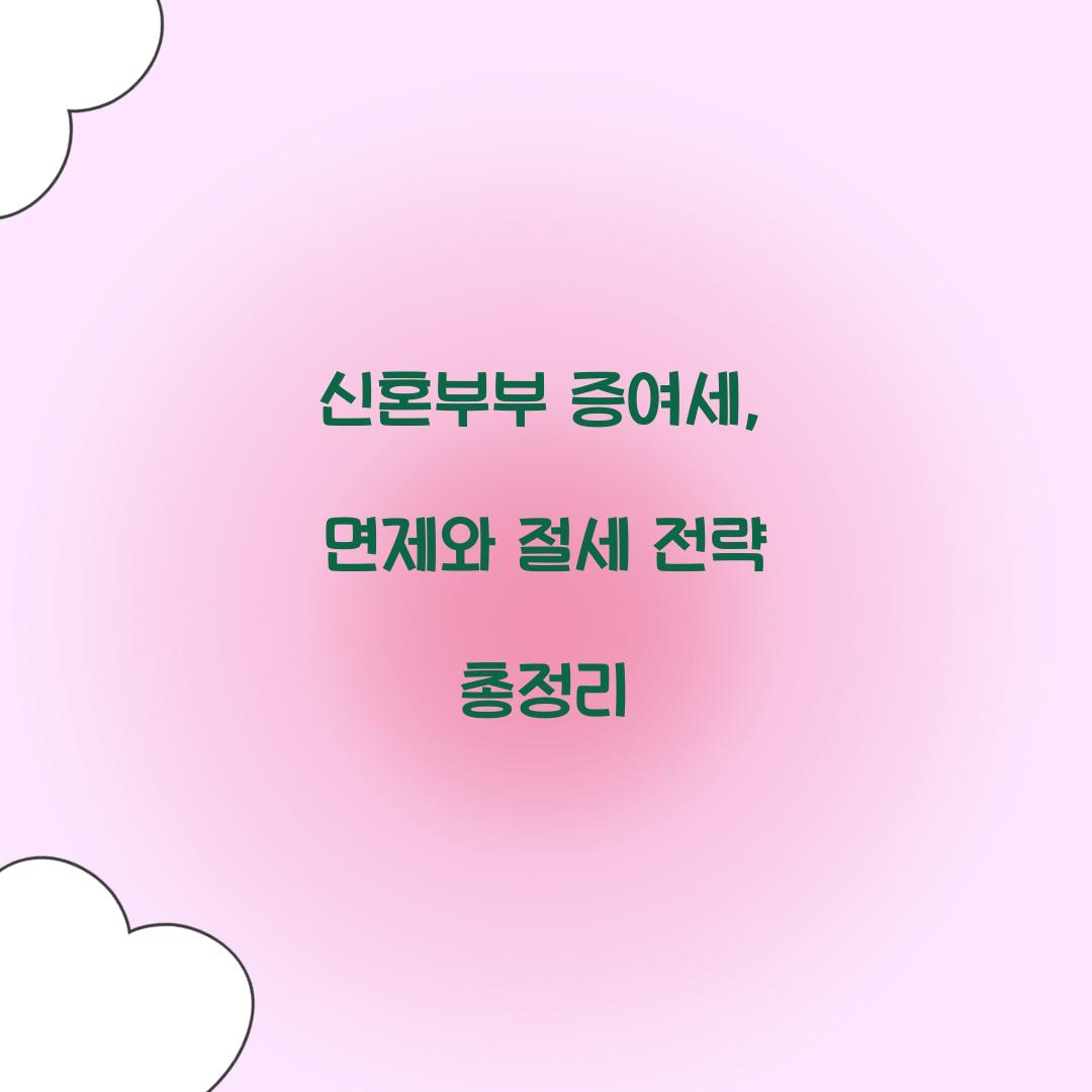 신혼부부 증여세