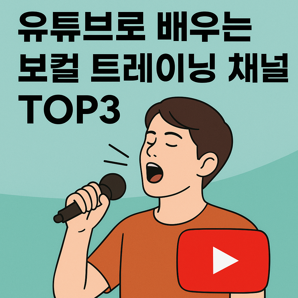 유튜브로 배우는 보컬 트레이닝 채널 TOP3 관련 사진