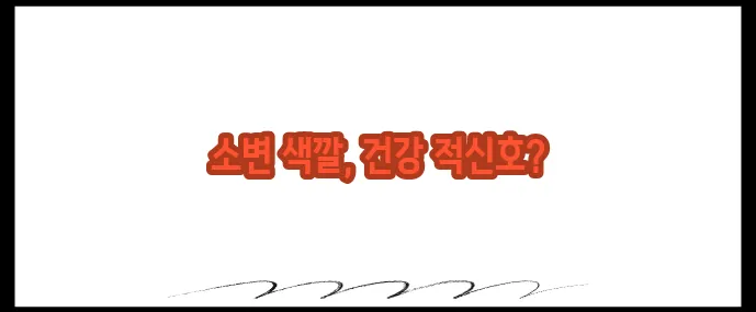 소변 색깔로 보는 건강 신호 (+사진 예시 포함)