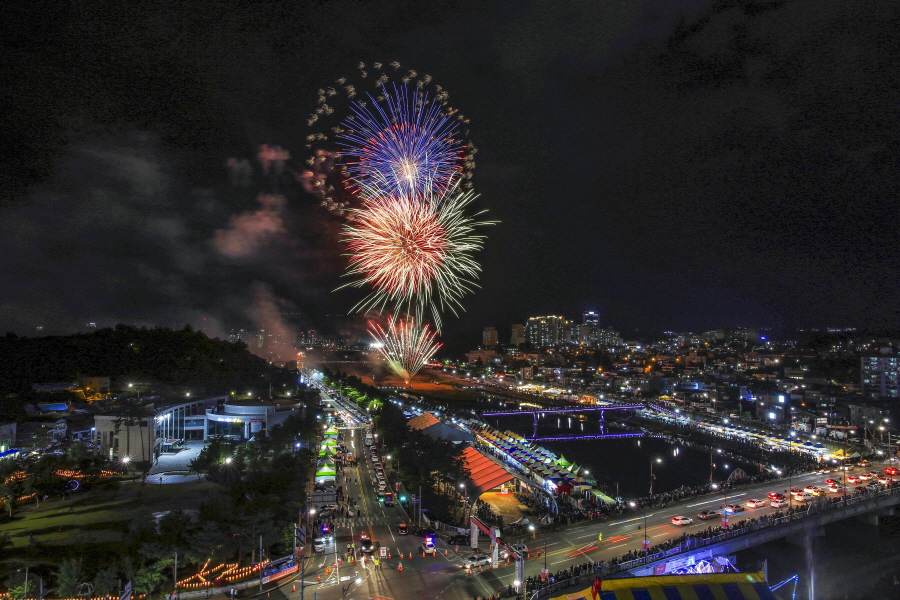 강릉단오제 불꽃놀이