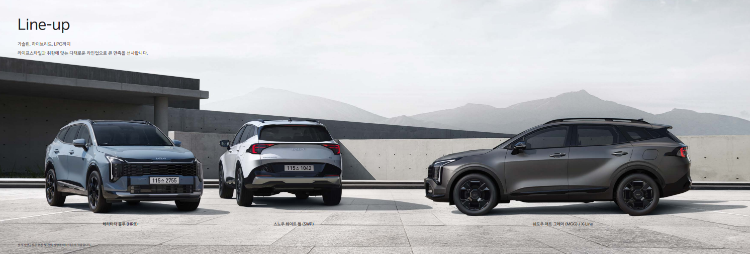 더 뉴 스포티지 풀체인지 라인업