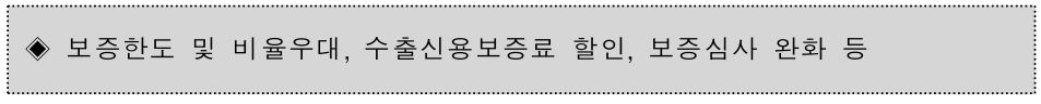 수출금융 보증지원 우대