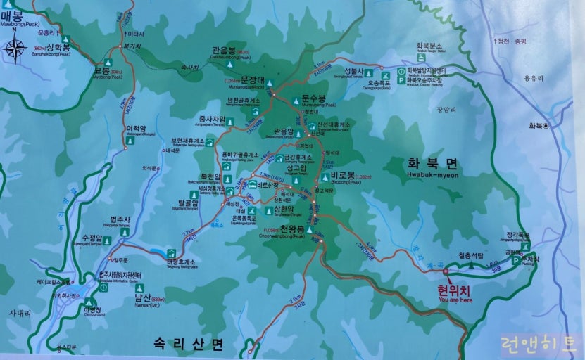 문장대 등산코스 이미지