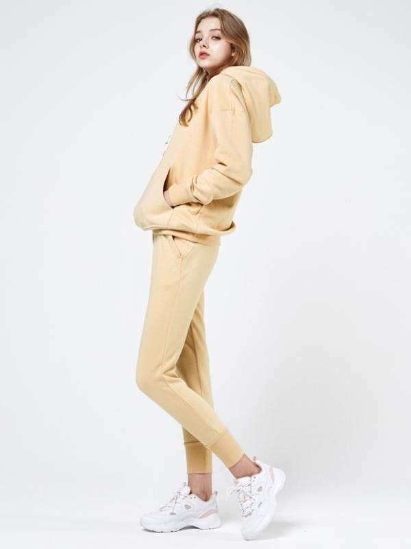 아키클래식 여성용 트레이닝 후드 조거팬츠 상하 세트 바닐라옐로우