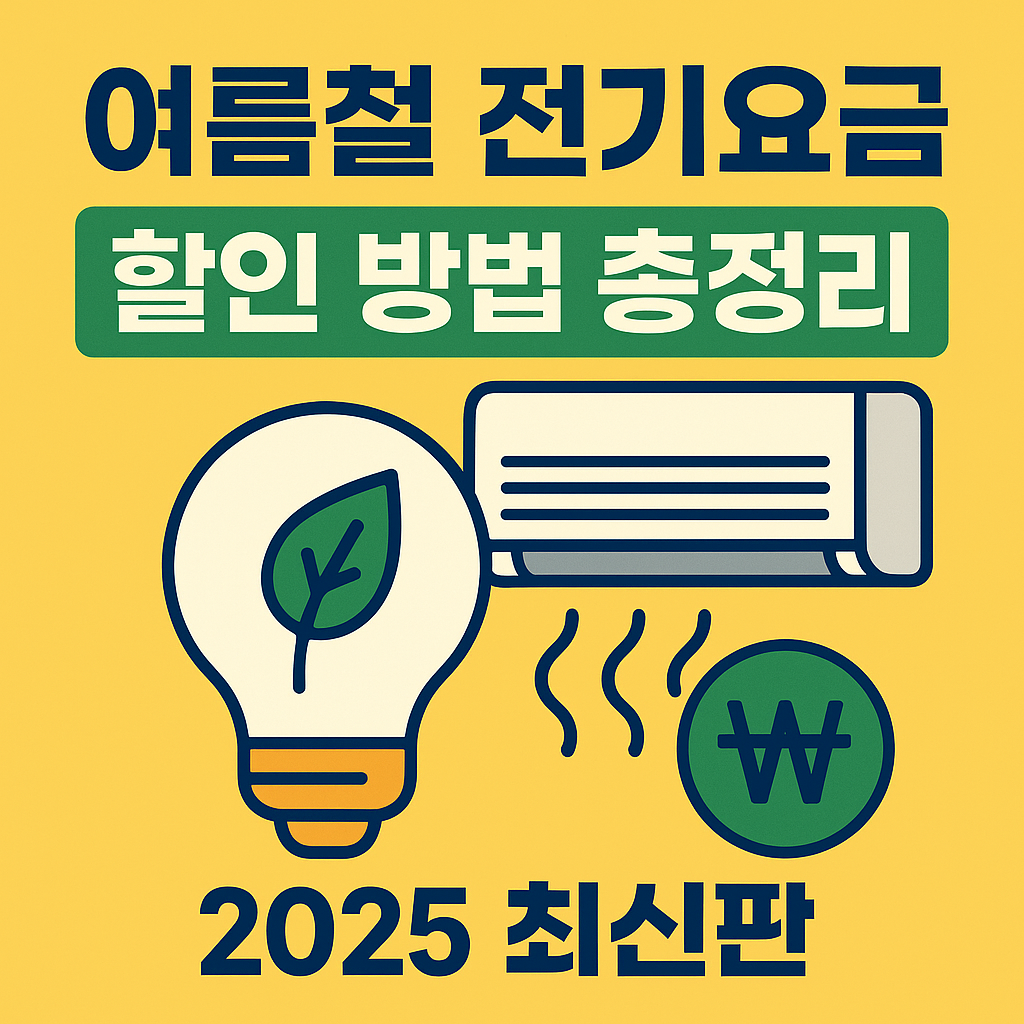 여름철 전기 요금 할인 방법
