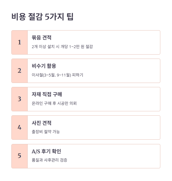 ABS도어 설치 시 비용 절감 팁