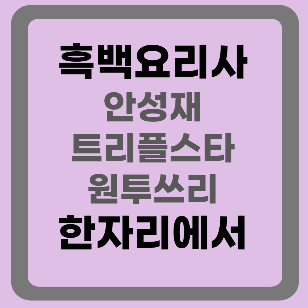 흑백요리사 안성재 파인다이닝 4만원에 즐기는 방법