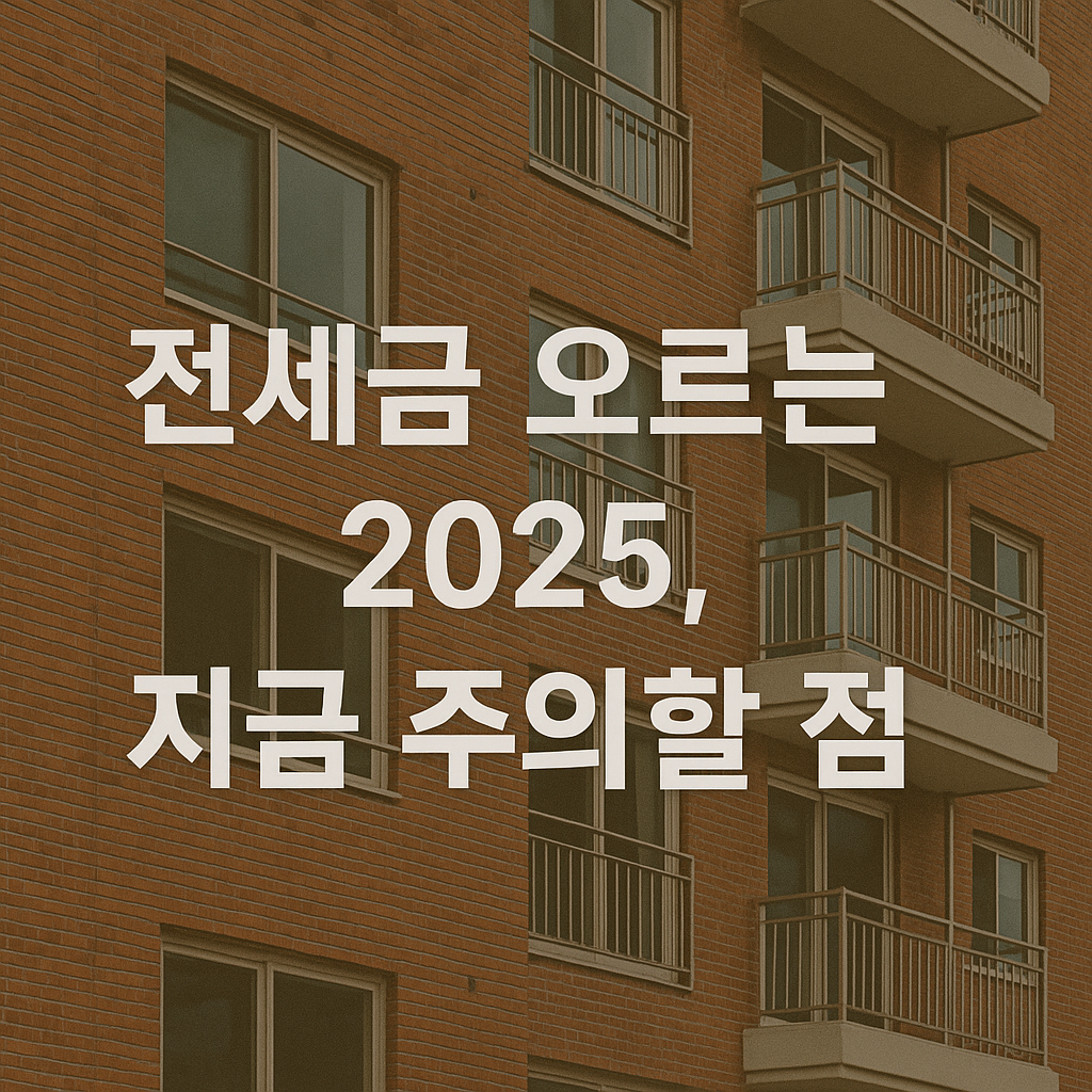 전세금 오르는 2025, 지금 주의할 점
