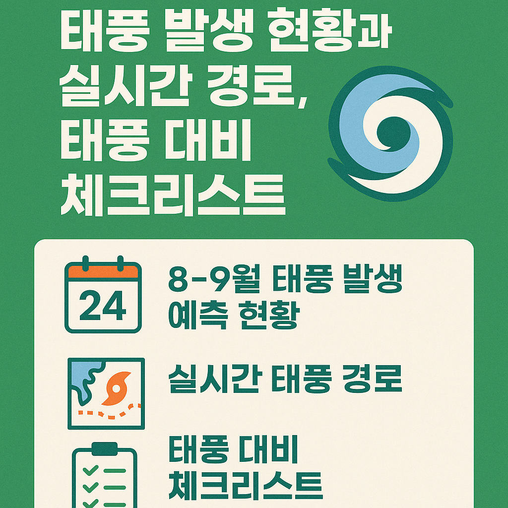 🌀 2025년 8~9월 태풍 발생 현황과 실시간 경로, 태풍 대비 체크리스트 총정리