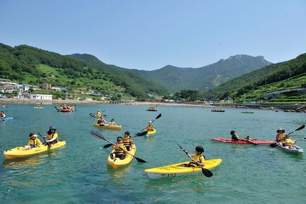 남해 두모마을 카약