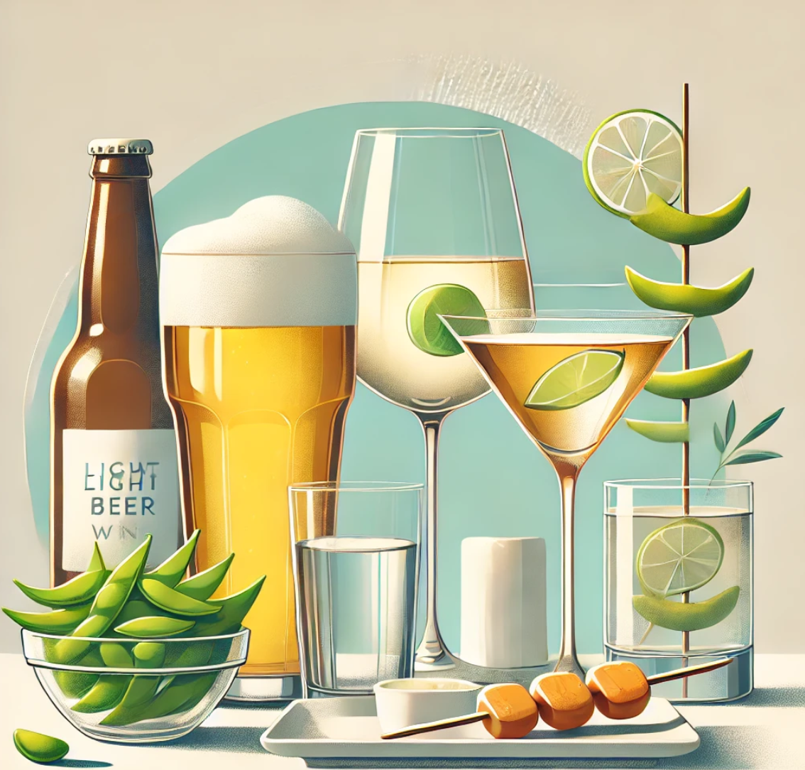 다이어트 중 부담없이 마시는 저칼로리 술과 안주 추천