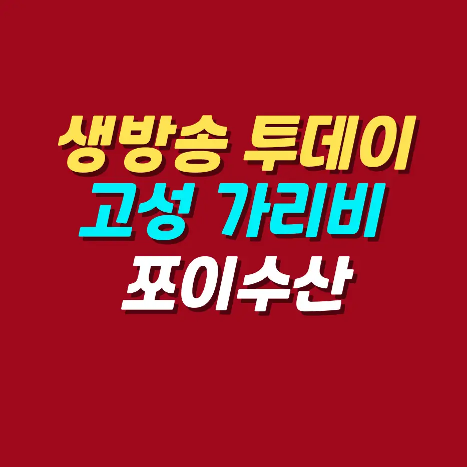 생방송-투데이-청정-남해의-보물-고성-가리비-쪼이수산