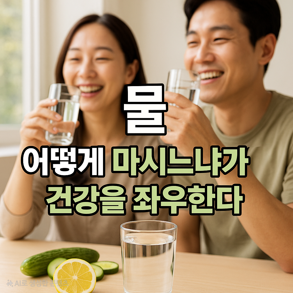건강 유지를 위한 물 제대로 마시기