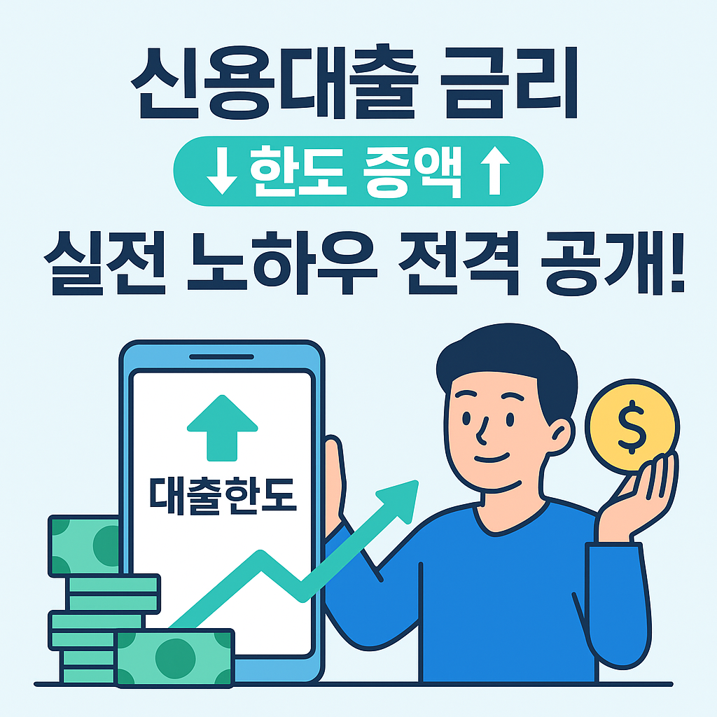 신용대출 금리 ↓ 한도 증액 ↑ 실전 노하우 전격 공개!