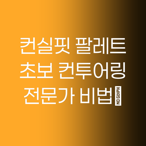 웨이크메이크 컨실핏 팔레트, 초보도 