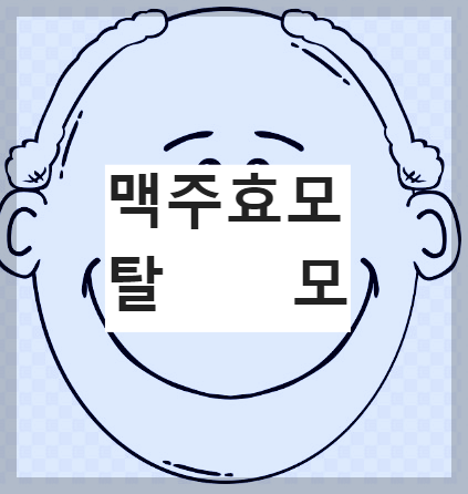 머리숱 없는 남자 얼굴