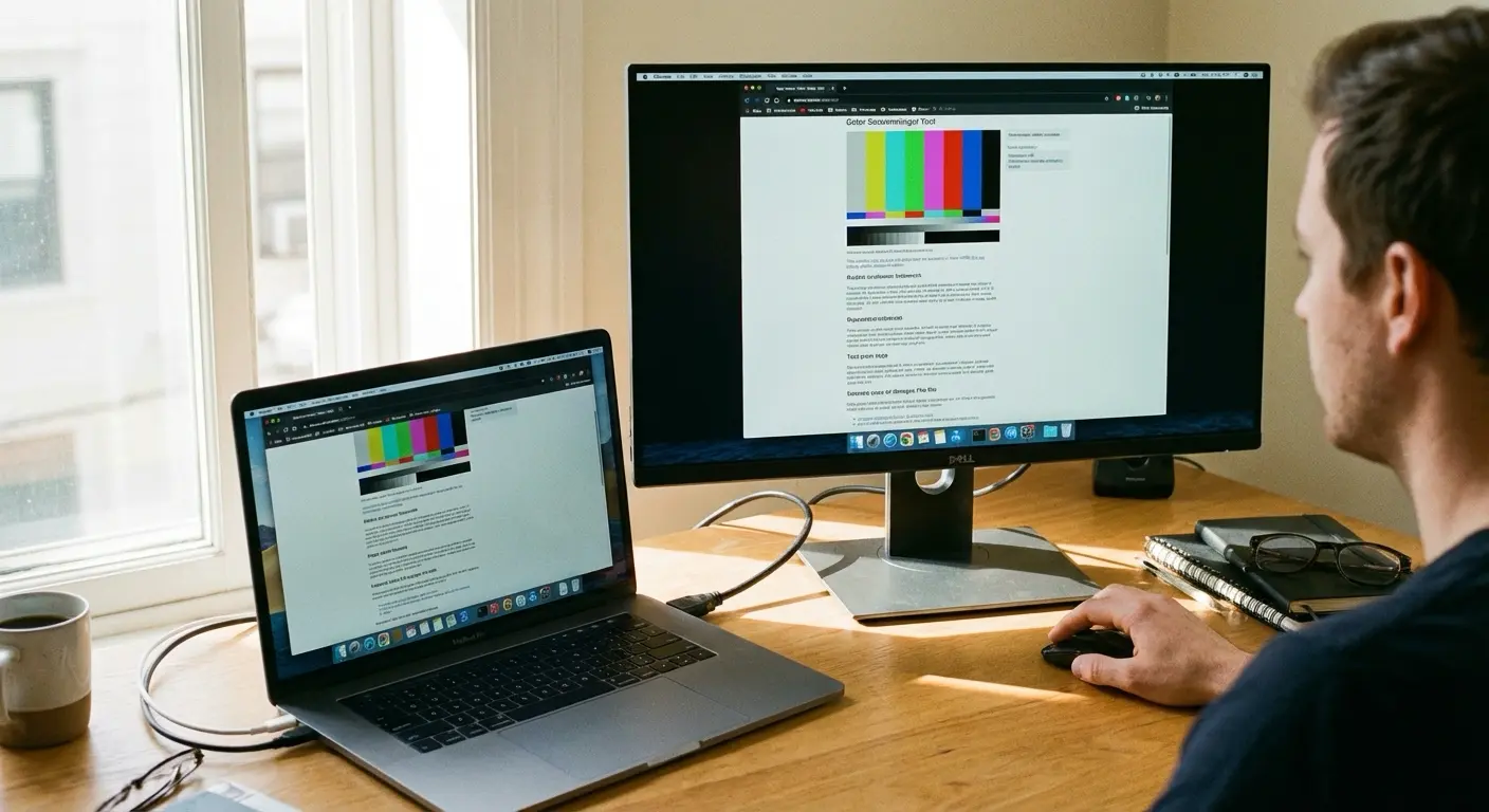 노트북 외부 모니터 연결 테스트