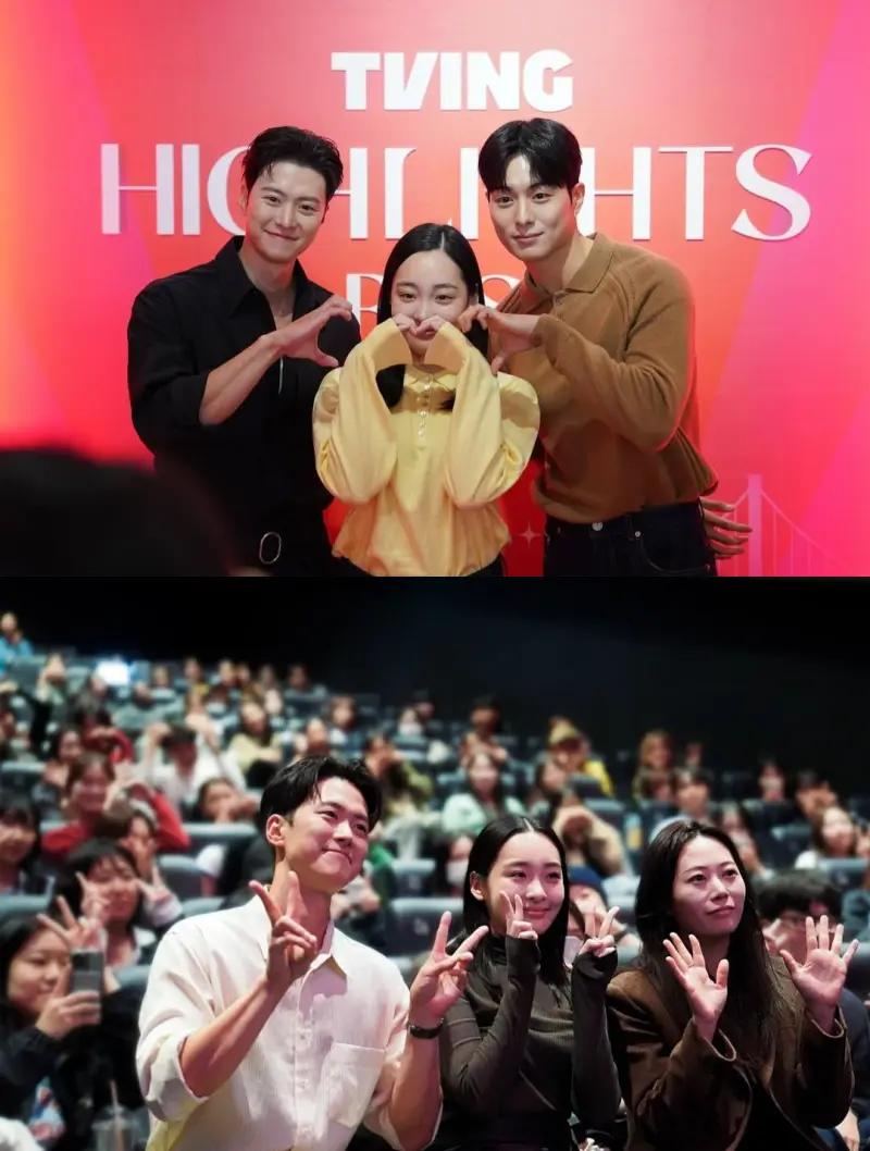 내가 죽기 일주일 전 출연진 공명, 김민하, 정건우, 오우리가 포즈를 취하고 있는 장면