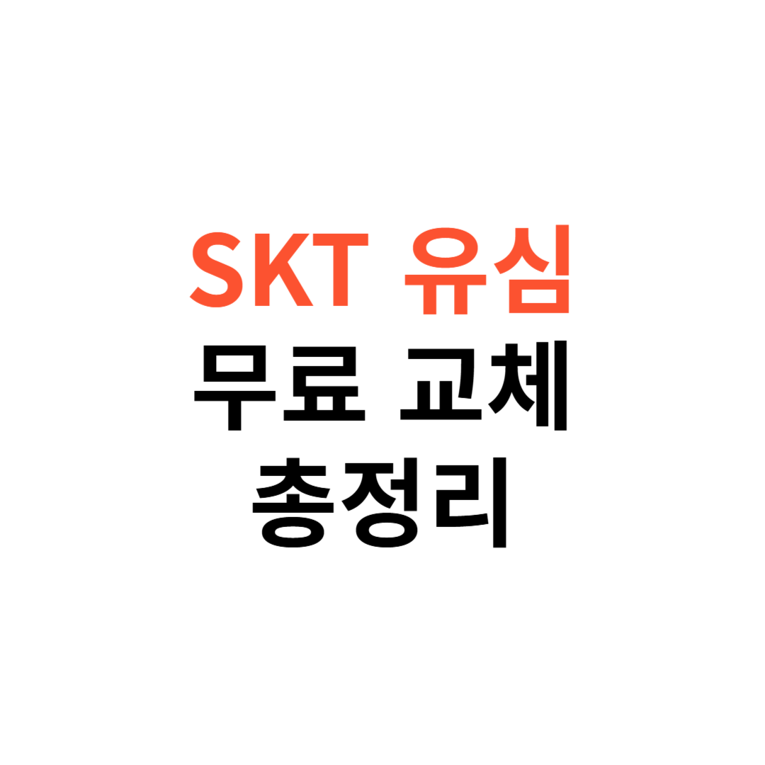 SKT 유심 무료 교체 서비스