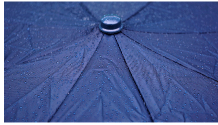 우산이 젖지 않는 방수 원리