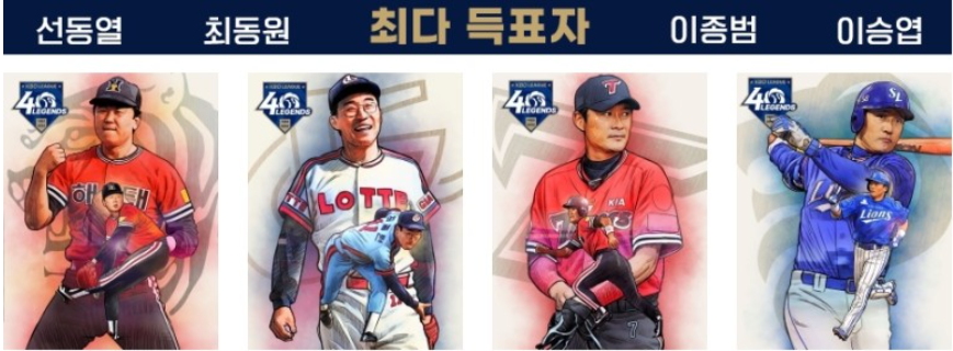 최다득표자 레전드4인