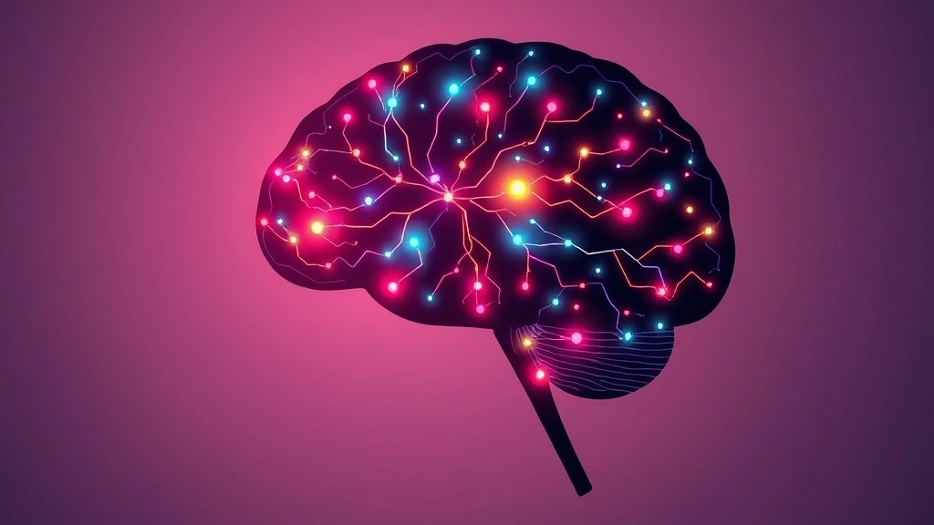 긍정적인 언어가 뇌 속 신경회로를 활성화하는 모습을 표현한 디지털 일러스트