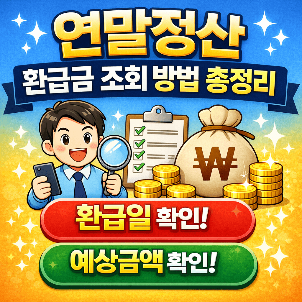 연말정산 환급금 조회 방법 총정리 (환급일&middot;예상금액 확인)