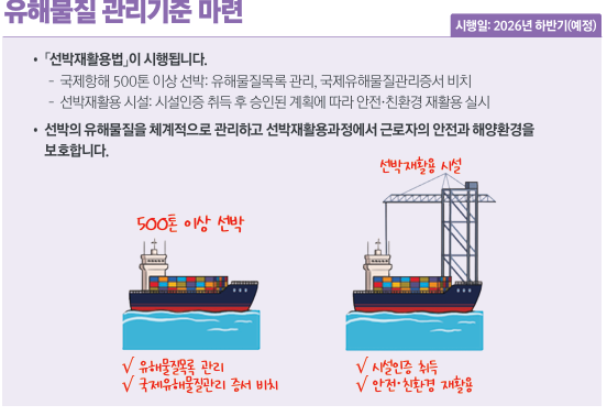 유해물질 관리기준 마련