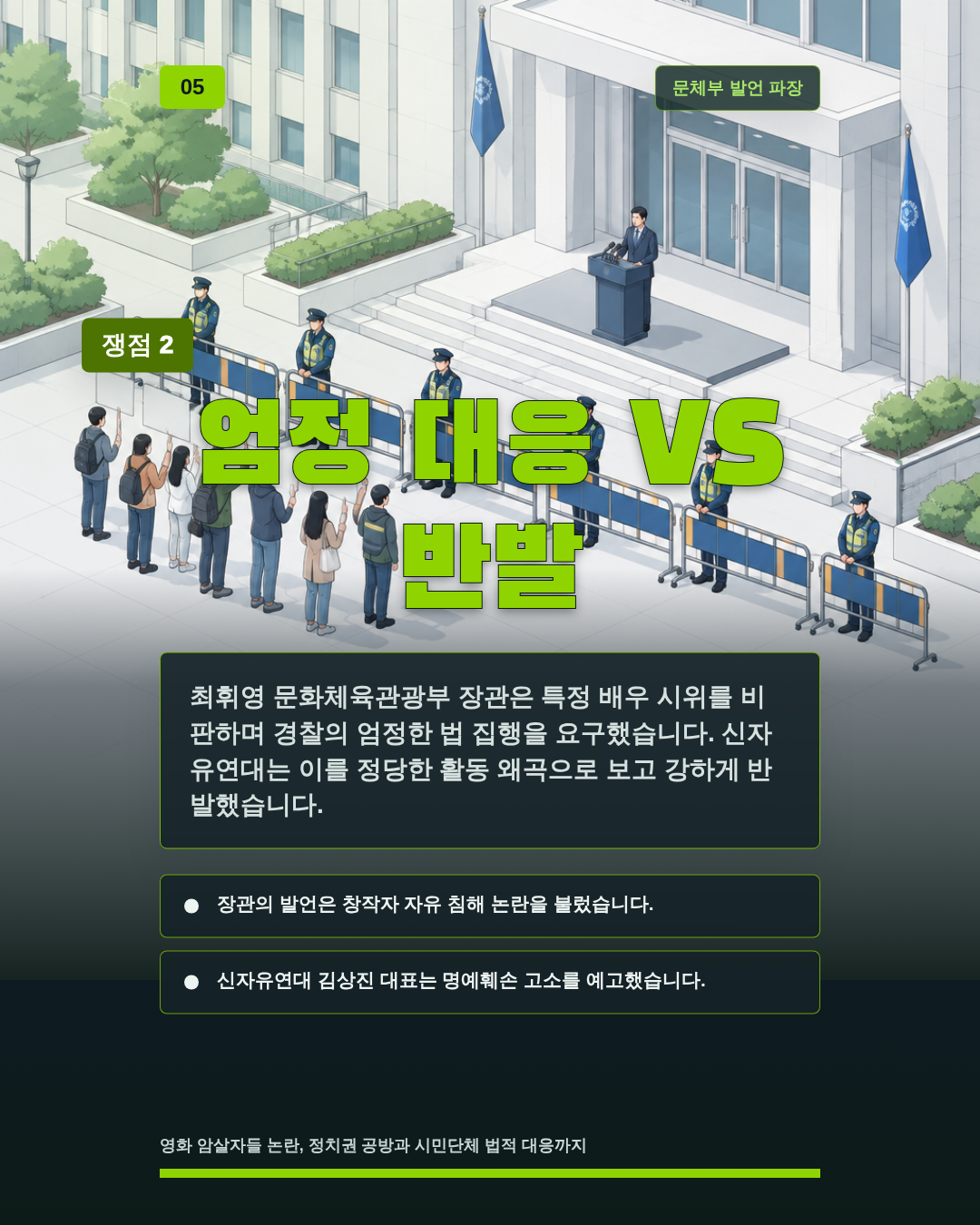 엄정 대응 VS 반발
