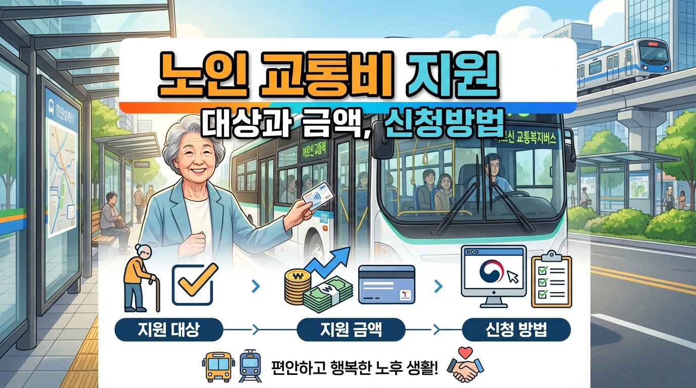 노인 교통비 지원 대상과 금액, 신청방법 총정리