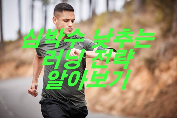 심박수 낮추는 러닝 전략 알아보기