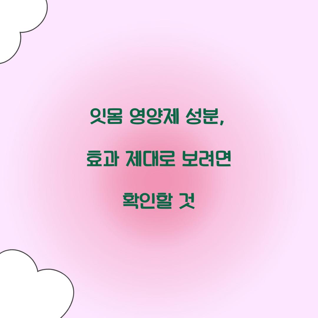 잇몸 영양제 성분