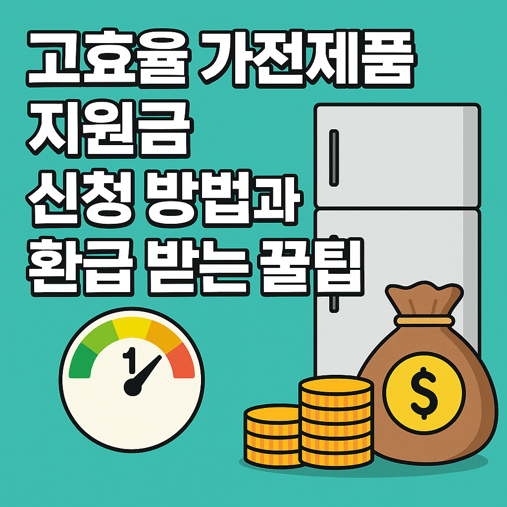 고효율 가전제품 지원금 신청 방법과 환급