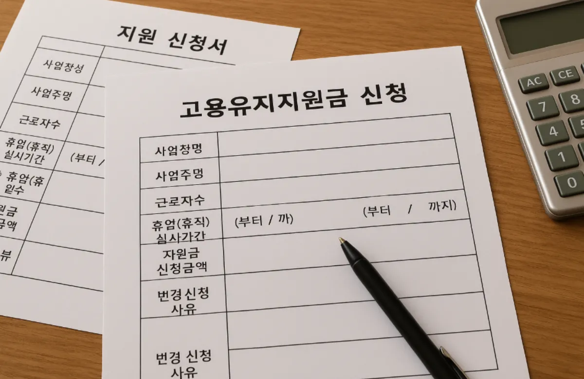 소상공인 고용유지지원금 신청 서류