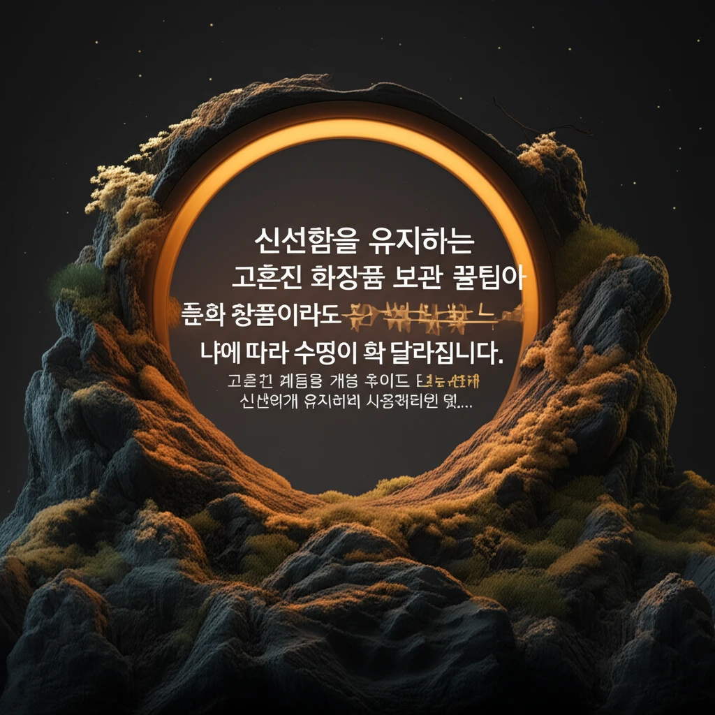 고혼진 화장품 신선하게 보관하는 3가..