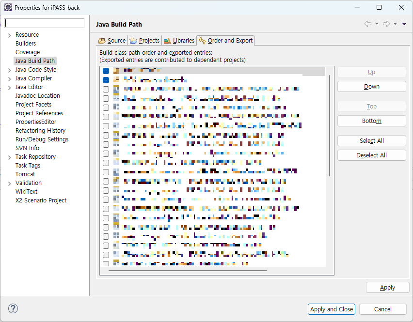 이클립스 빌드 안될 때 해결 방법