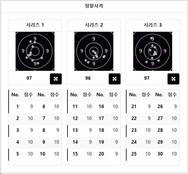 정밀사격 점수판