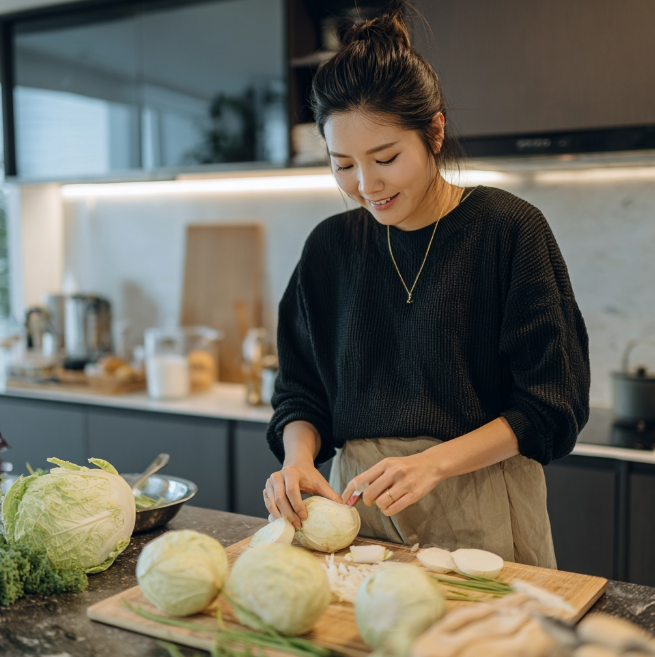 콜라비 요리 중