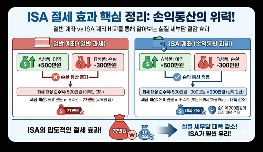 ISA 절세 효과 [2026년 신규] 비과세&middot;손익통산 혜택 및 실전 계산 사례 총정리