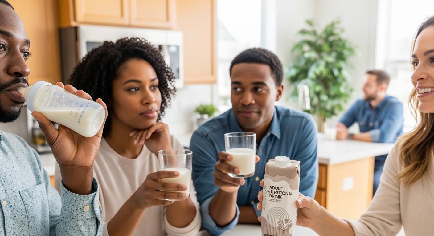 어른이 분유먹으면