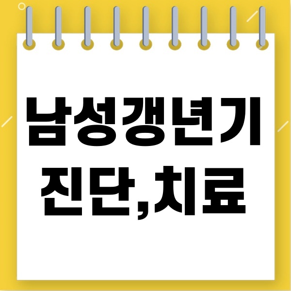 남성갱년기의 진단 및 치료