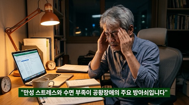 공황장애 원인 스트레스 유전 뇌신경 카페인 과호흡 설명 이미지