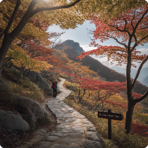2025년 단풍 절정 시기 – 강원·경상 단풍 명소 가상 이미지