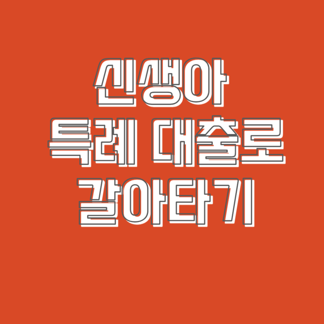 신생아 특례 대출 대환