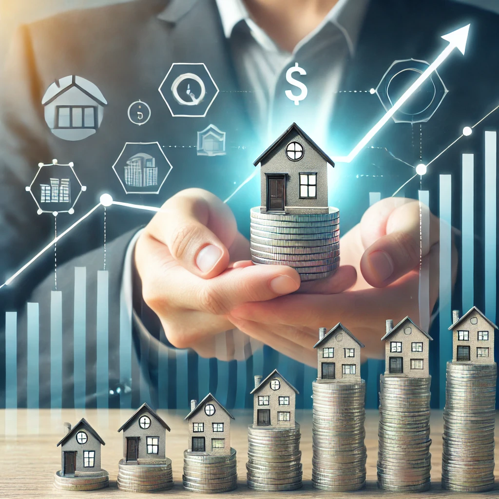 소액 부동산 투자의 개념을 표현한 이미지입니다.